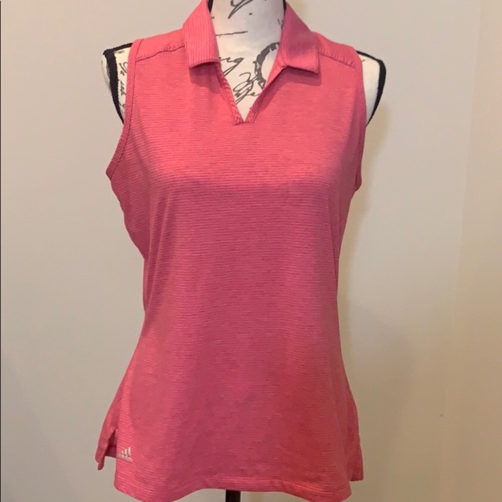 Adidas women’s sleeveless polo Large.